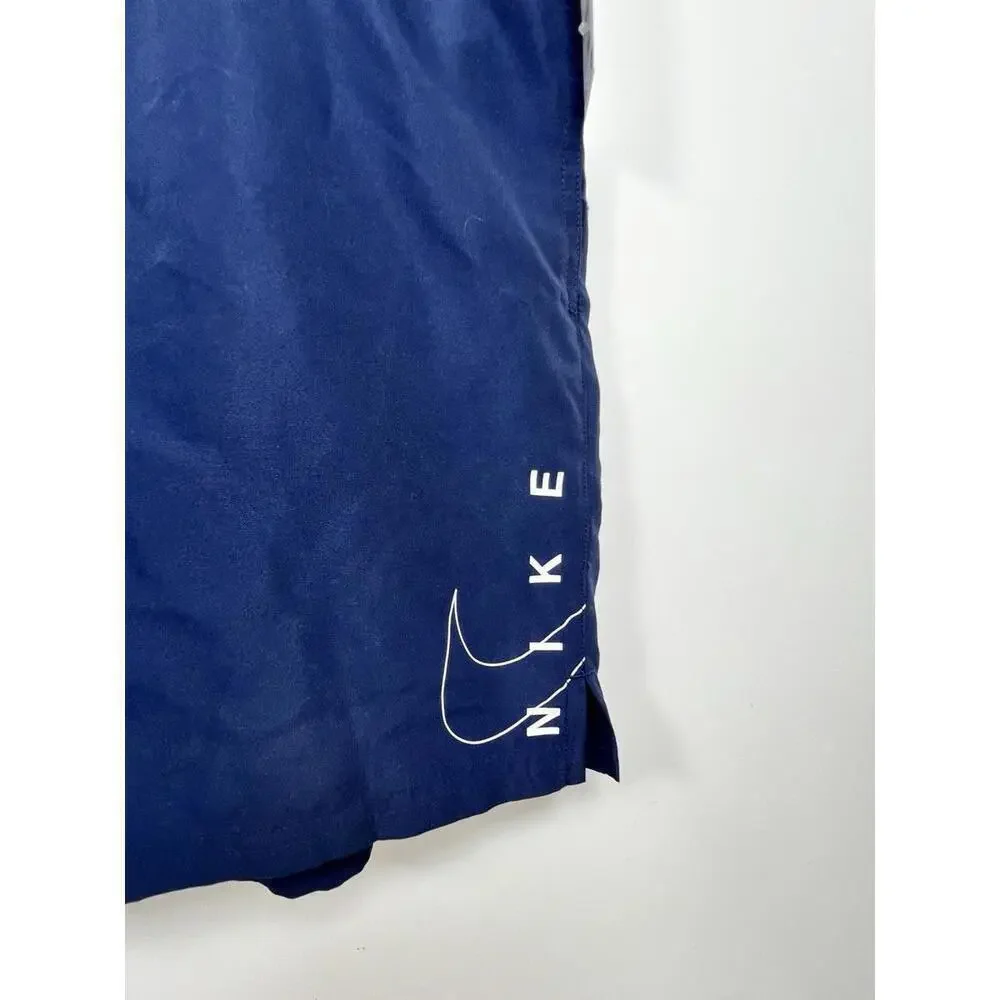 NWT Nike Men’s 5” Swim Trunks Swoosh Design Navy NESSC601-440 Sz XXL